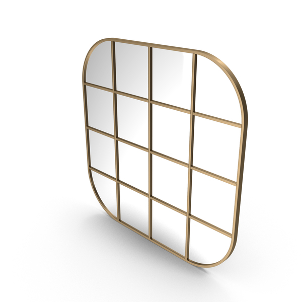 Wall: Mirror In Metal Frame PNG & PSD Images