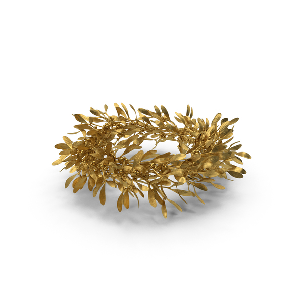 Mistletoe Wreath Gold PNG & PSD Images Mistletoe Wreath Gold PNG & PSD Images