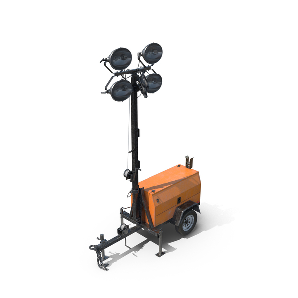 Mobile Construction Light Generator Raised Dirty PNG & PSD Images