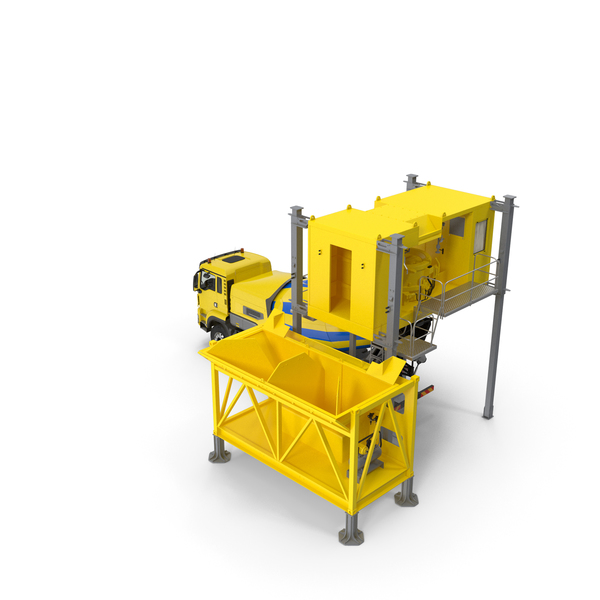 Industrial Equipment: Mobile Mixing Plant with Concrete Mixer PNG & PSD Images Industrial Equipment: Mobile Mixing Plant with Concrete Mixer PNG & PSD Images