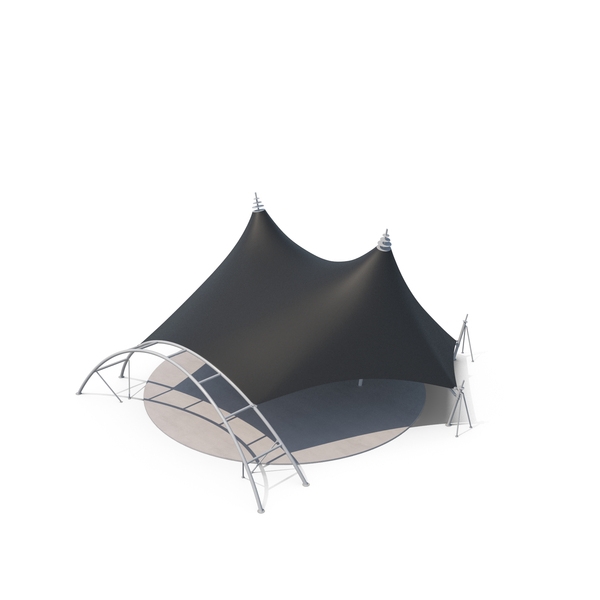 Structure: Modern Event Tensile Tent Black PNG & PSD Images