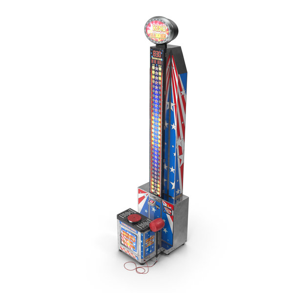 Arcade Games: Modern High Striker Machine Switched On PNG & PSD Images