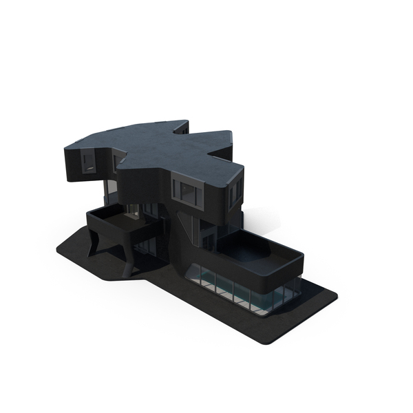 Modern Private House Black PNG & PSD Images Modern Private House Black PNG & PSD Images