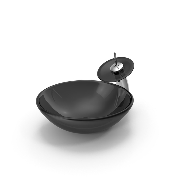 Bathroom: Modern Round Glass Sink PNG & PSD Images
