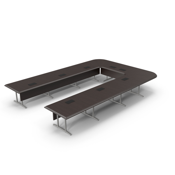 Modern U Shape Conference Table Dark Wood PNG & PSD Images Modern U Shape Conference Table Dark Wood PNG & PSD Images