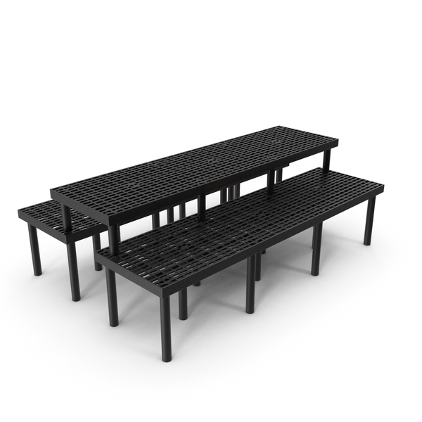 Rack: Modular Shelving Display Double Tier Rectangular PNG & PSD Images
