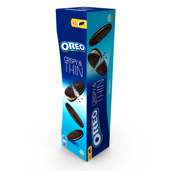 Mondelez Oreo Crispy and Thin 96g Package Box 2019 PNG & PSD Images Mondelez Oreo Crispy and Thin 96g Package Box 2019 PNG & PSD Images