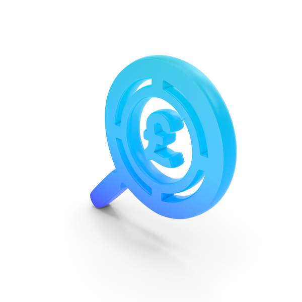 Symbols: Money Search Pound Symbol Glowing PNG & PSD Images