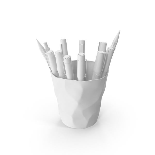 Art Supplies: Monochrome Artist Cup PNG & PSD Images