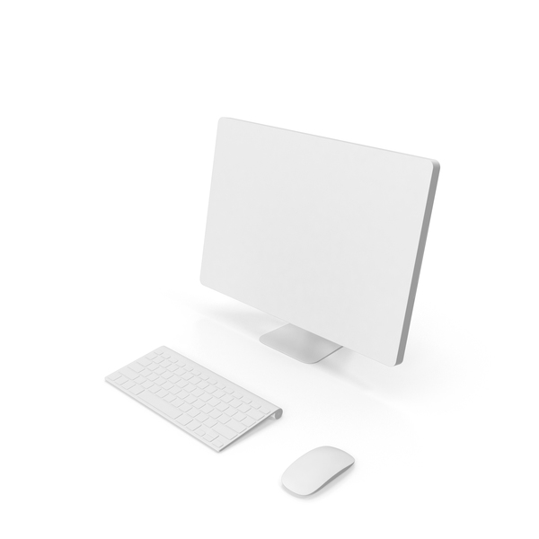 Monochrome Computer Setup PNG & PSD Images Monochrome Computer Setup PNG & PSD Images
