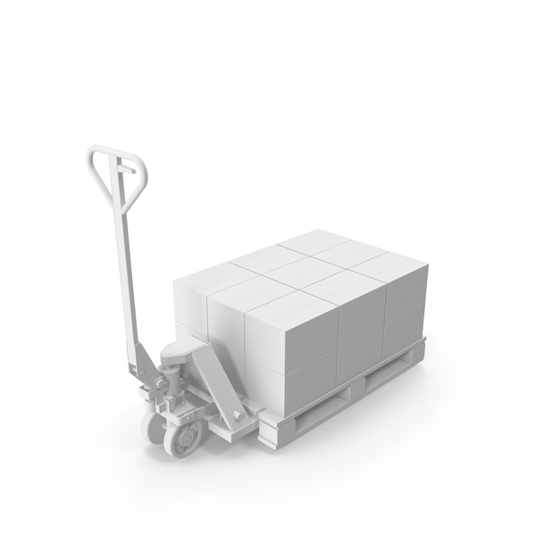 Jack: Monochrome Hand Pallet With Boxes PNG & PSD Images Jack: Monochrome Hand Pallet With Boxes PNG & PSD Images