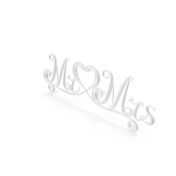 Wedding Decoration: Monochrome Mr And Mrs PNG & PSD Images