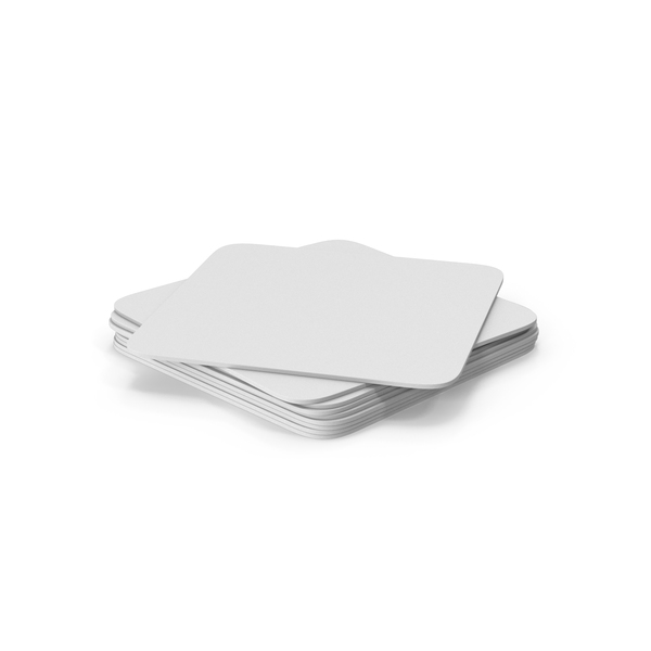 Drink: Monochrome Paper Coaster Stack PNG & PSD Images