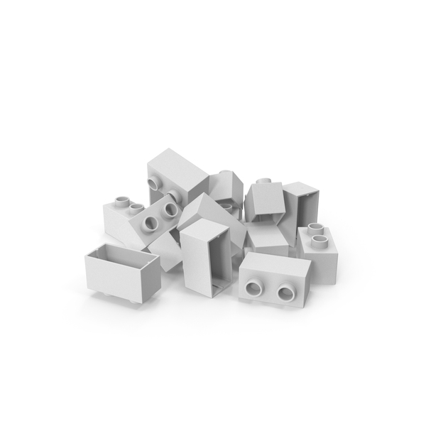Monochrome Pile Of Brick Toys PNG & PSD Images
