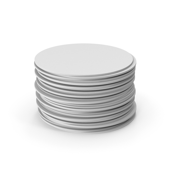 Drink Coaster: Monochrome Stack Of Paper Coasters PNG & PSD Images
