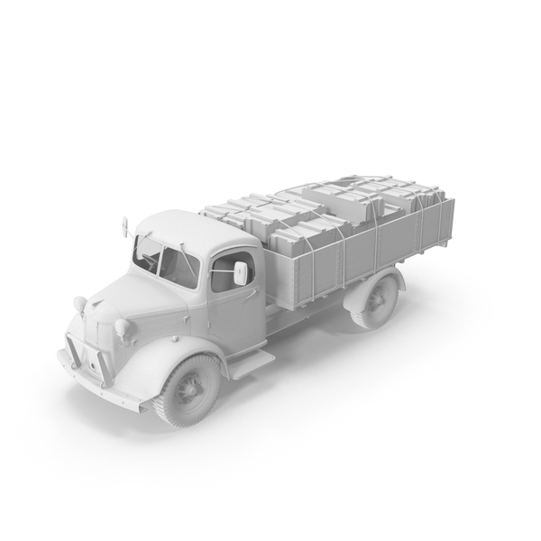 Transporter: Monochrome Vintage Truck Loaded PNG & PSD Images