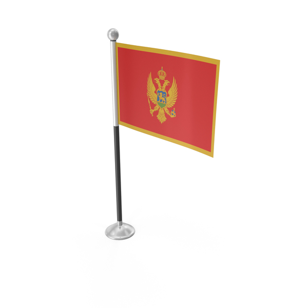 Montenegro Desk Small Stand Flag PNG & PSD Images