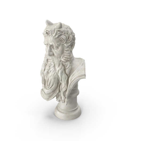 Sculpture: Moses Bust by Michelangelo Buonarroti PNG & PSD Images Sculpture: Moses Bust by Michelangelo Buonarroti PNG & PSD Images