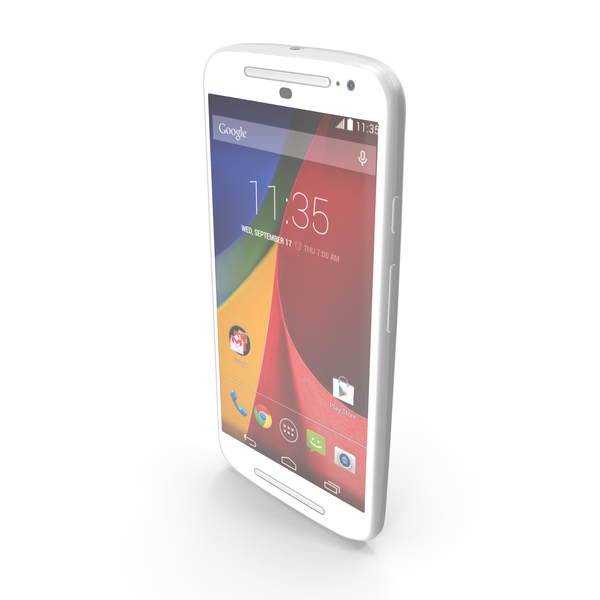 Smartphone: Motorola Moto G 2014 and G 2014 Dual SIM White PNG & PSD Images