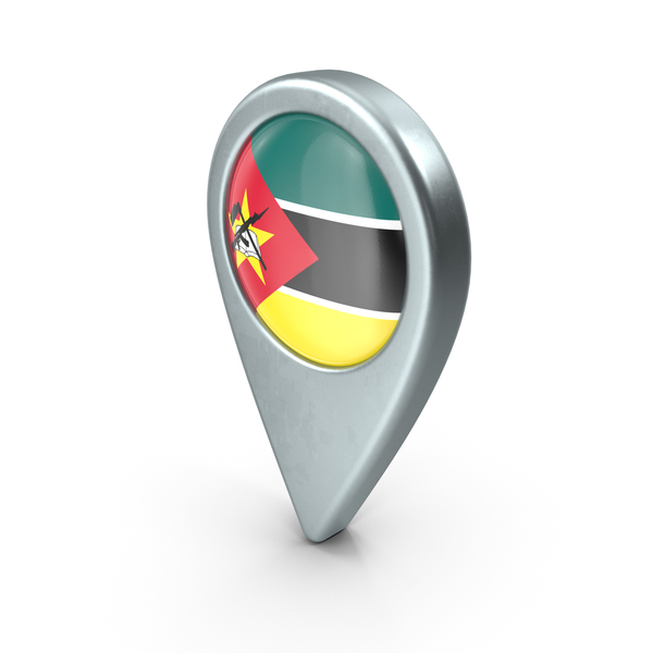 Symbols: Mozambique Location Pin With Flag PNG & PSD Images