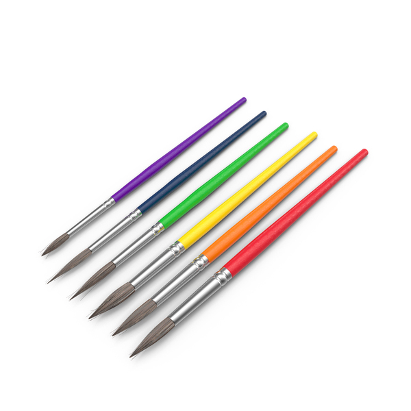 Brush: Multi-Colored Paint Brushes PNG & PSD Images