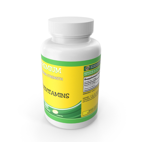 Vitamin: Multivitamins Bottle PNG & PSD Images