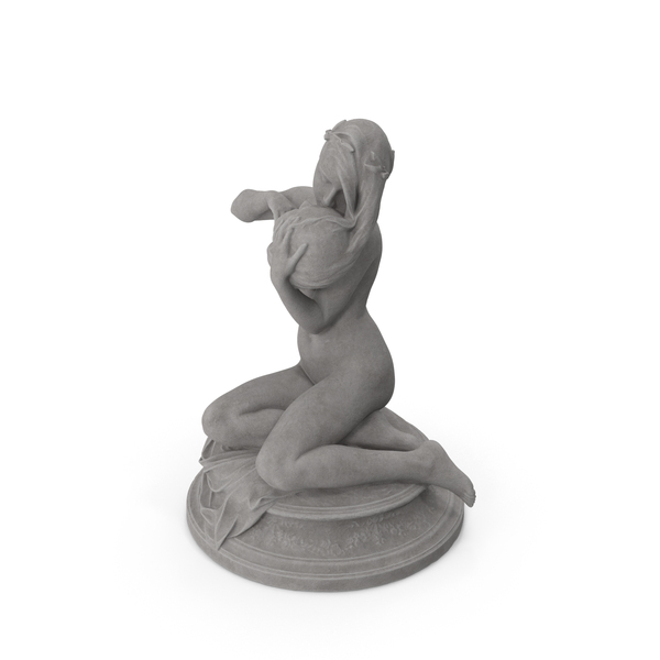 Muse Of Andre Chenier Stone Statue PNG & PSD Images