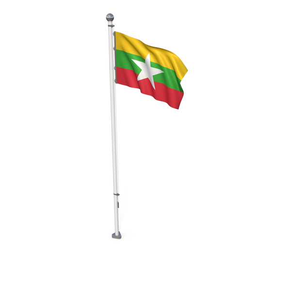 Myanmar Cloth Flag Stand PNG & PSD Images