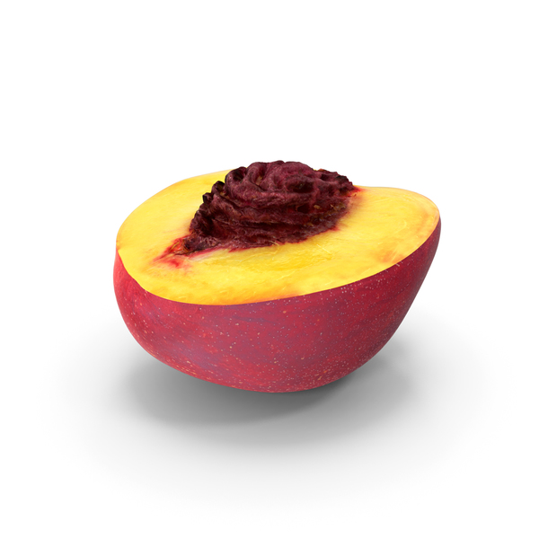 Peach: Nectarine Cut Half PNG & PSD Images