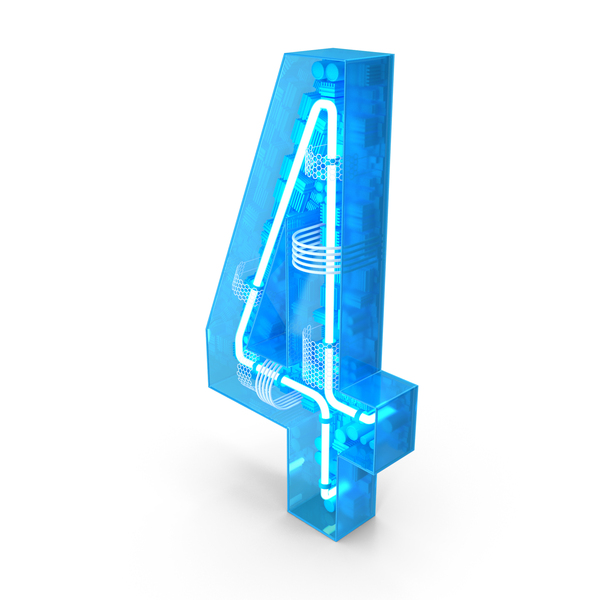 Light: Neon Glow Tech Alphabet Number 4 PNG & PSD Images Light: Neon Glow Tech Alphabet Number 4 PNG & PSD Images
