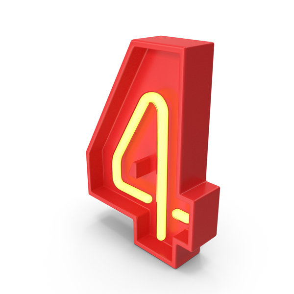 Light: Neon Number 4 PNG & PSD Images Light: Neon Number 4 PNG & PSD Images