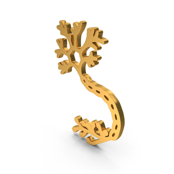 Symbols: Nervous System Icon Gold PNG & PSD Images