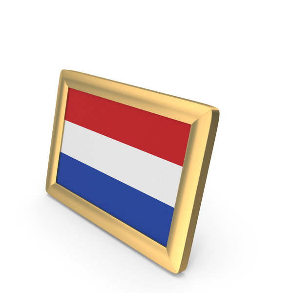 Picture: Netherlands Flag Golden Desktop Photo Frame PNG & PSD Images