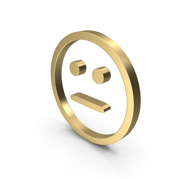 Symbols: Neutral Face Icon Gold PNG & PSD Images Symbols: Neutral Face Icon Gold PNG & PSD Images