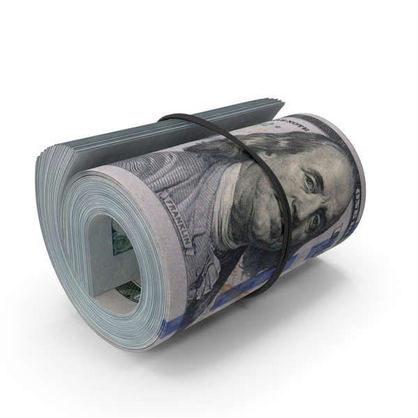 One Hundred Bill: New 100 Dollar Roll PNG & PSD Images
