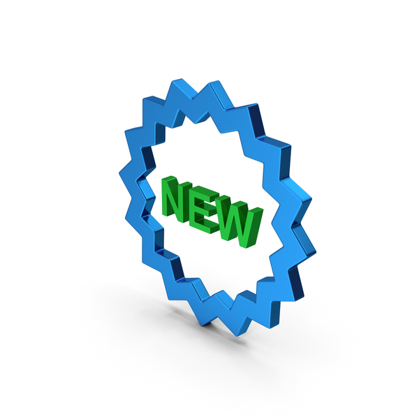 Symbols: New Badge Colored Metallic PNG & PSD Images