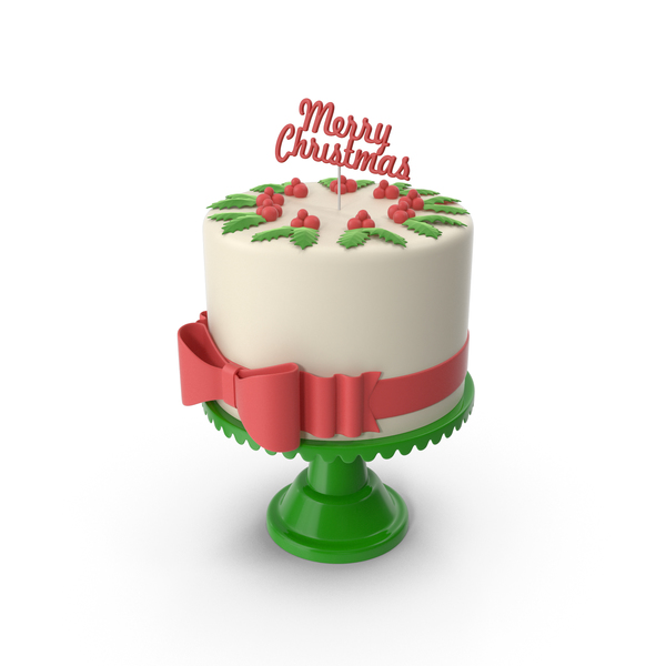 New Year Cake with Topper Merry Christmas PNG & PSD Images