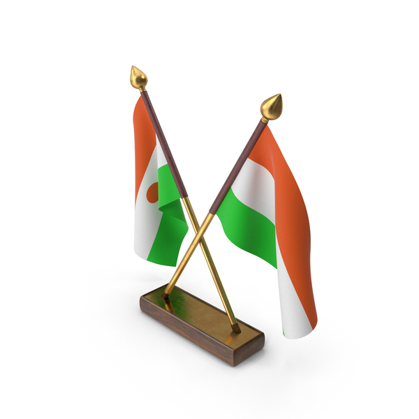 Flag: Niger Cloth Two Flags Stand PNG & PSD Images Flag: Niger Cloth Two Flags Stand PNG & PSD Images