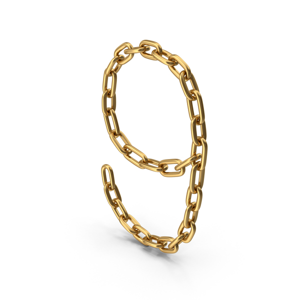 Nine Chain Number Gold PNG & PSD Images