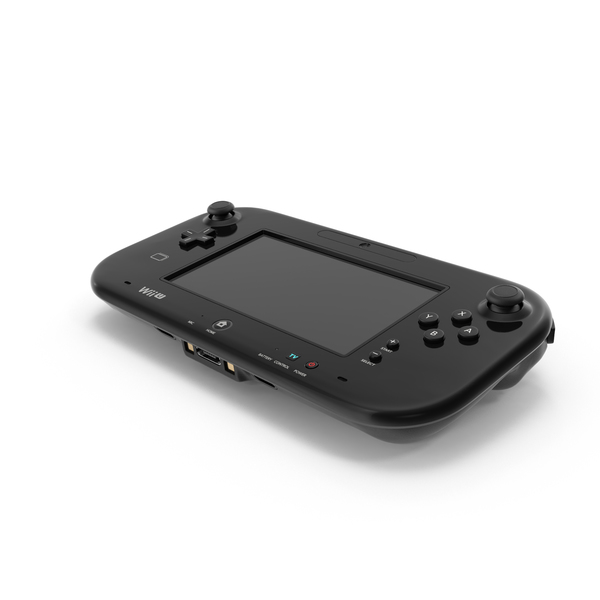 Handheld Game Console: Nintendo Wii U Set Black PNG & PSD Images Handheld Game Console: Nintendo Wii U Set Black PNG & PSD Images