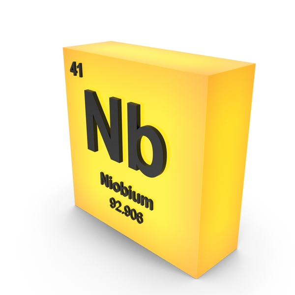 Periodic Table: Niobium PNG & PSD Images