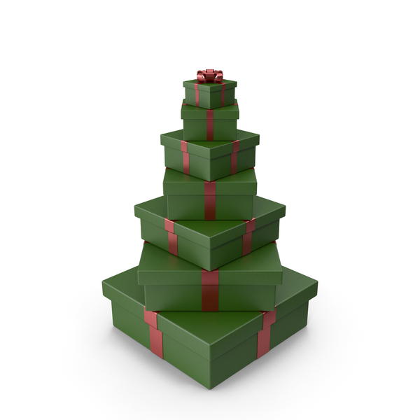 Holiday Accessories: Noel from Green Gift Boxes with Red Ribbon PNG & PSD Images