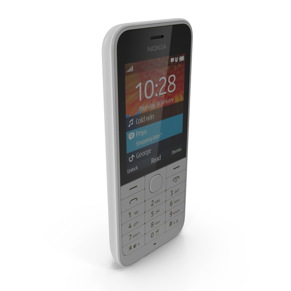 Smartphone: Nokia 220 White PNG & PSD Images Smartphone: Nokia 220 White PNG & PSD Images