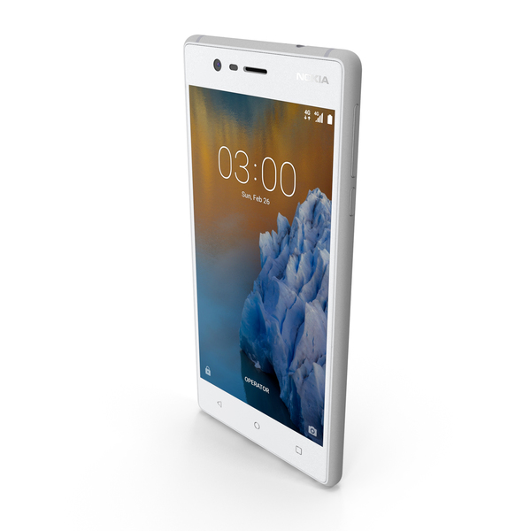 Smartphone: Nokia 3 Silver White PNG & PSD Images Smartphone: Nokia 3 Silver White PNG & PSD Images