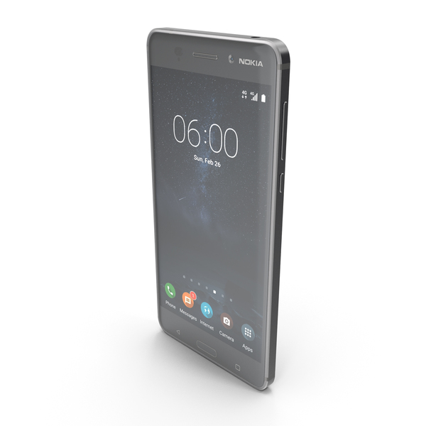 Smartphone: Nokia 6 Arte Black PNG & PSD Images Smartphone: Nokia 6 Arte Black PNG & PSD Images