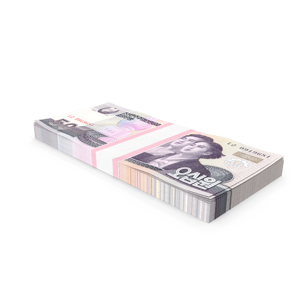 Banknote: North Korea 50 Won Banknotes Pack PNG & PSD Images