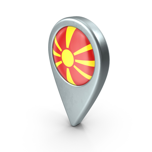 North Macedonia Location With Flag PNG & PSD Images