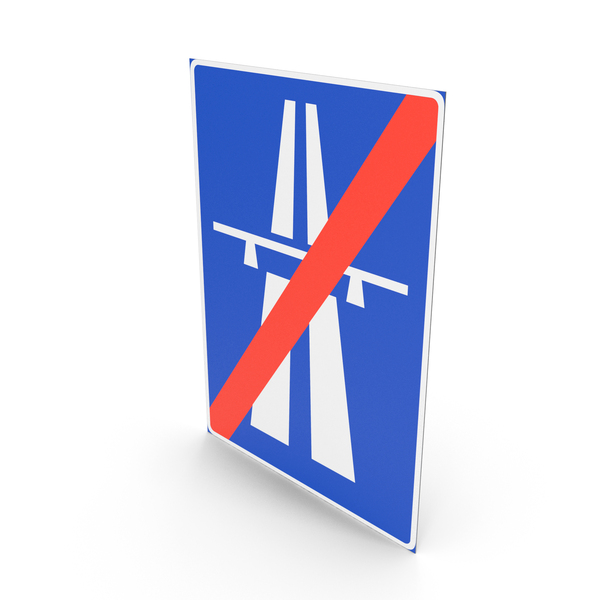 Traffic Signs: Norwegian Sign End Of Motorway PNG & PSD Images