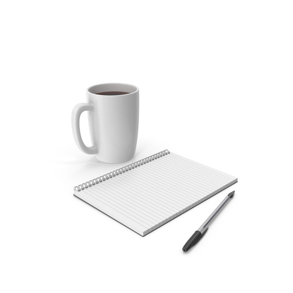 Notepad With Pen And Coffee Cup PNG & PSD Images Notepad With Pen And Coffee Cup PNG & PSD Images