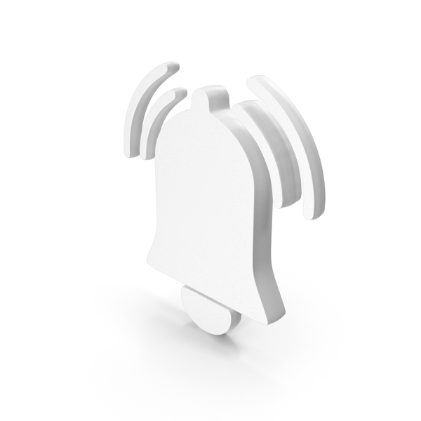 Notification Bell Icon High Ring White PNG & PSD Images